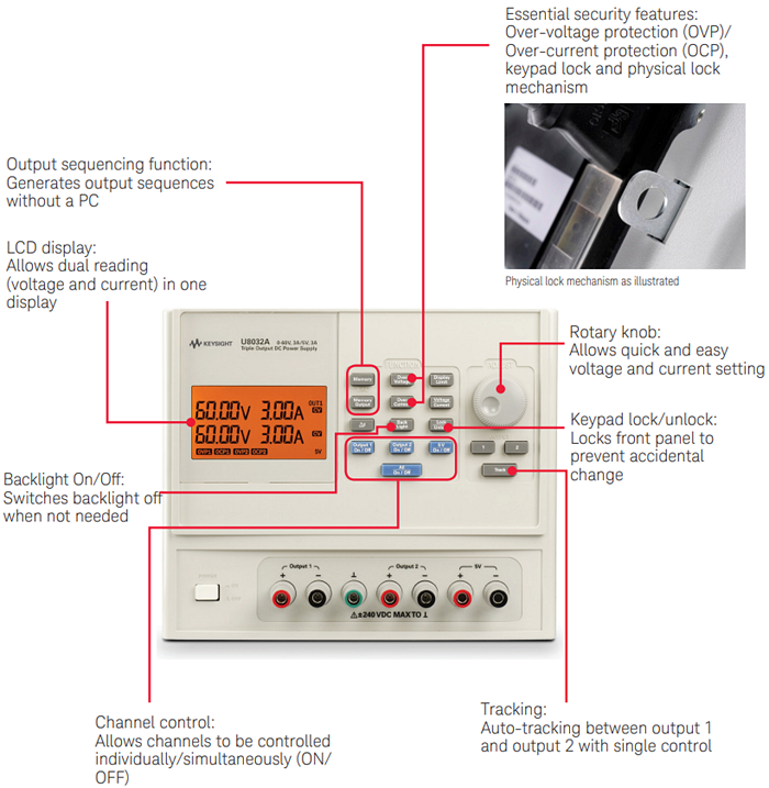 Keysight Technologies U8030 Triple-Output DC Power Supplies - Europe